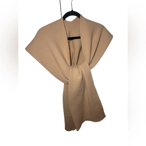 Free People All For You Hooded Wrap Scarf in Mushroom - Picture 9 of 10
